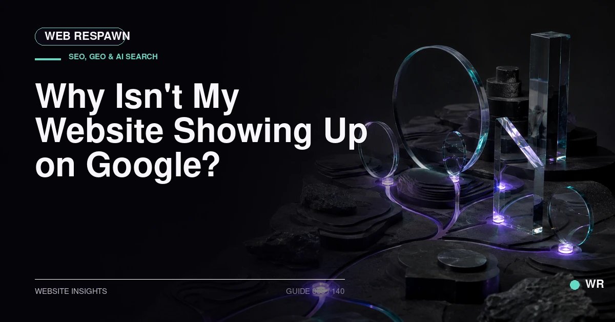 Why Isn't My Website Showing Up on Google? — Web Respawn guide