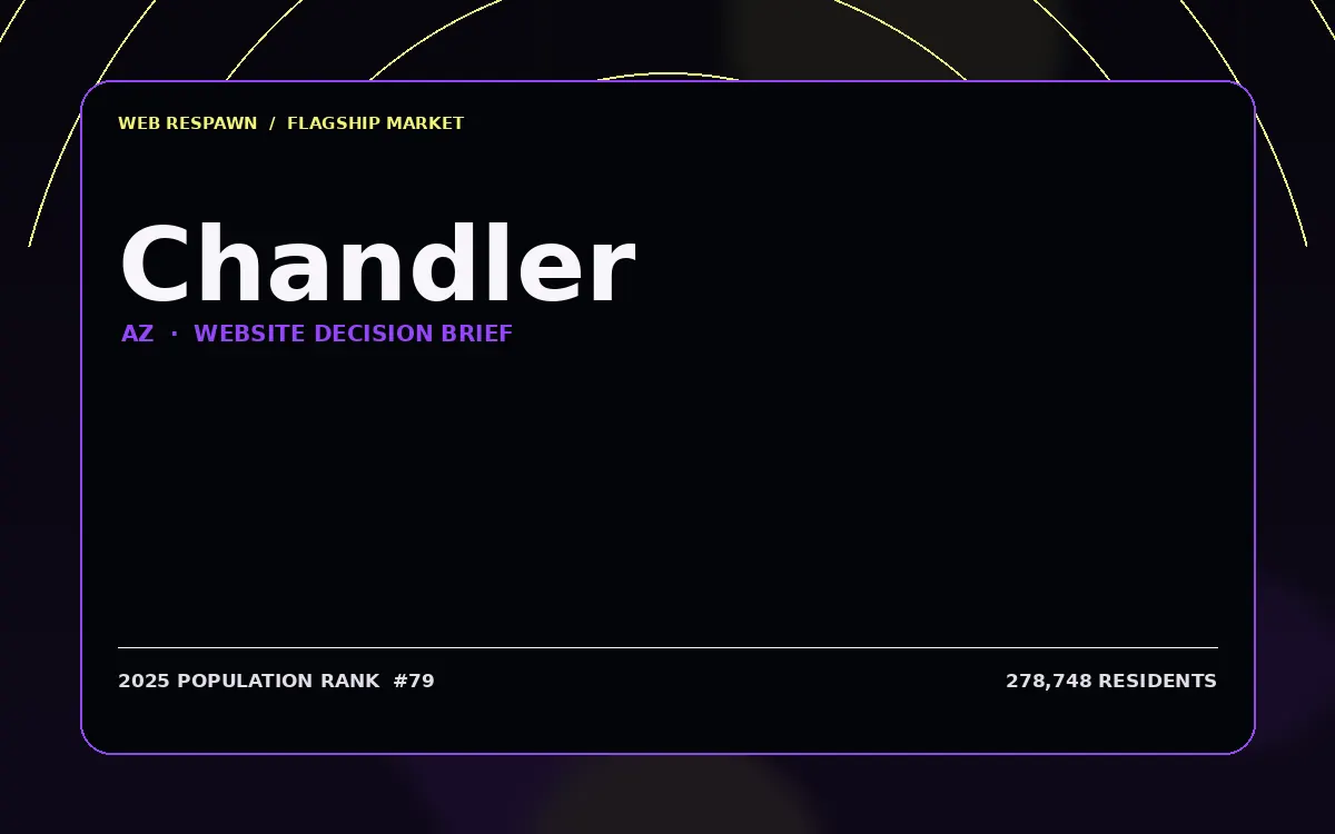 Website planning graphic for Chandler, AZ