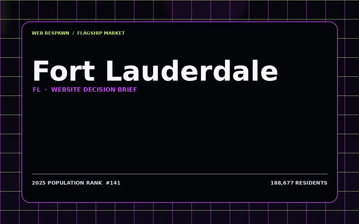Website planning graphic for Fort Lauderdale, FL