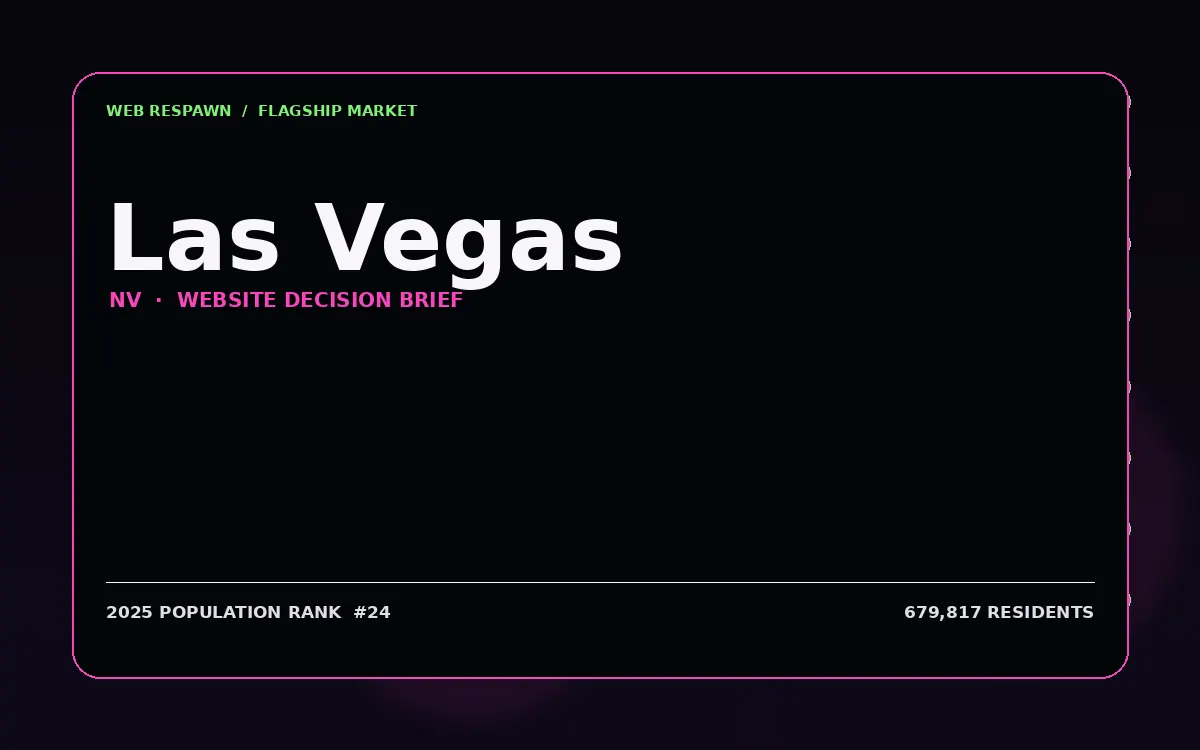 Website planning graphic for Las Vegas, NV
