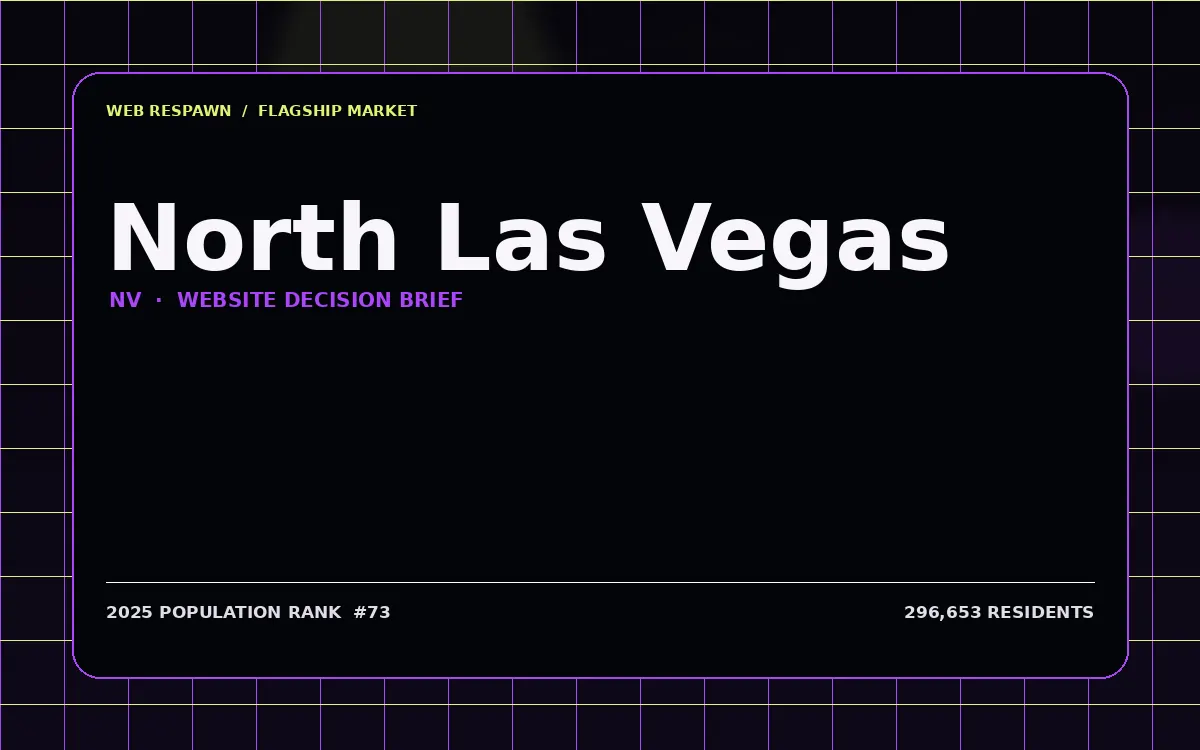 Website planning graphic for North Las Vegas, NV