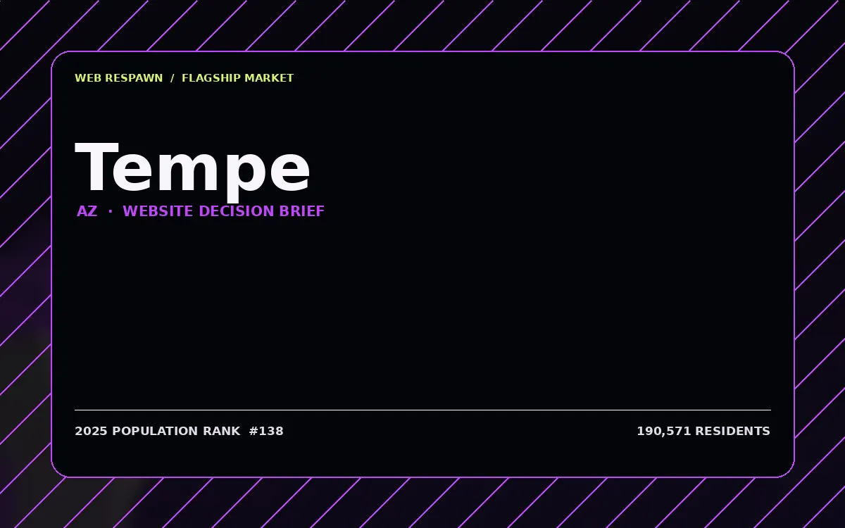 Website planning graphic for Tempe, AZ