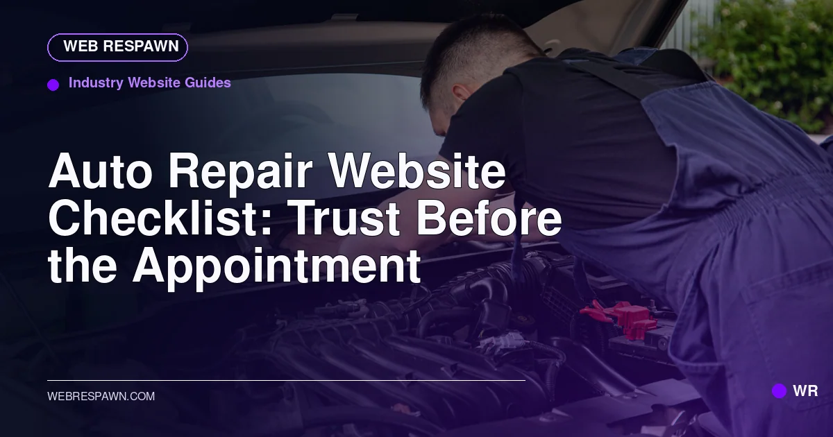 Web Respawn sharing image for /post/auto-repair-website-design-guide