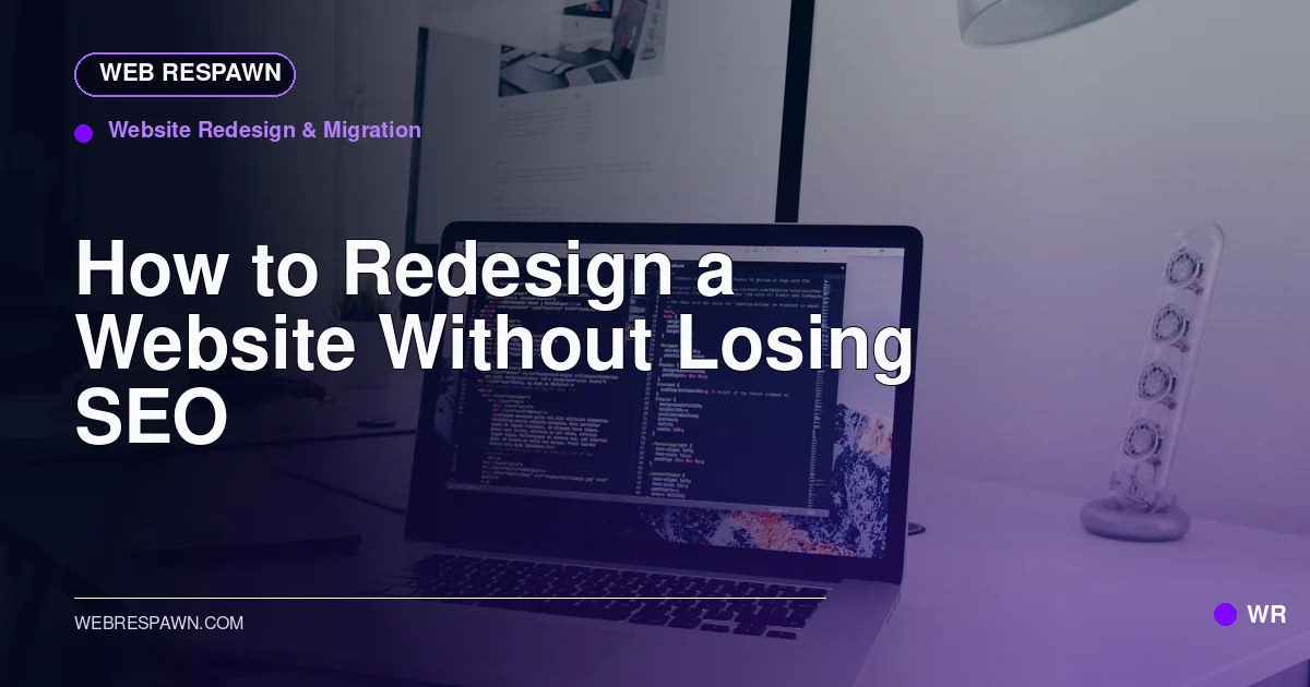 Web Respawn sharing image for /post/how-to-redesign-a-website-without-losing-seo