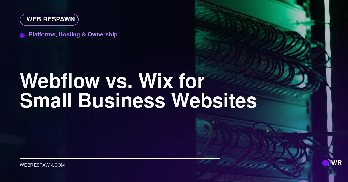 Web Respawn sharing image for /post/webflow-vs-wix-for-small-business