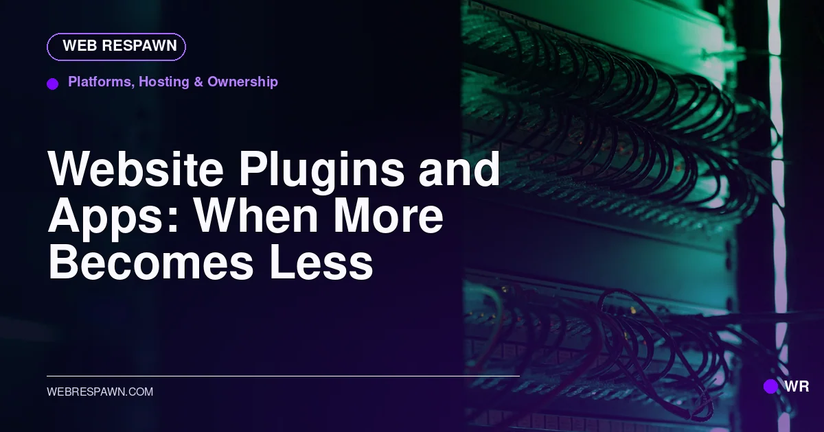 Web Respawn sharing image for /post/website-plugins-and-apps-when-more-becomes-less