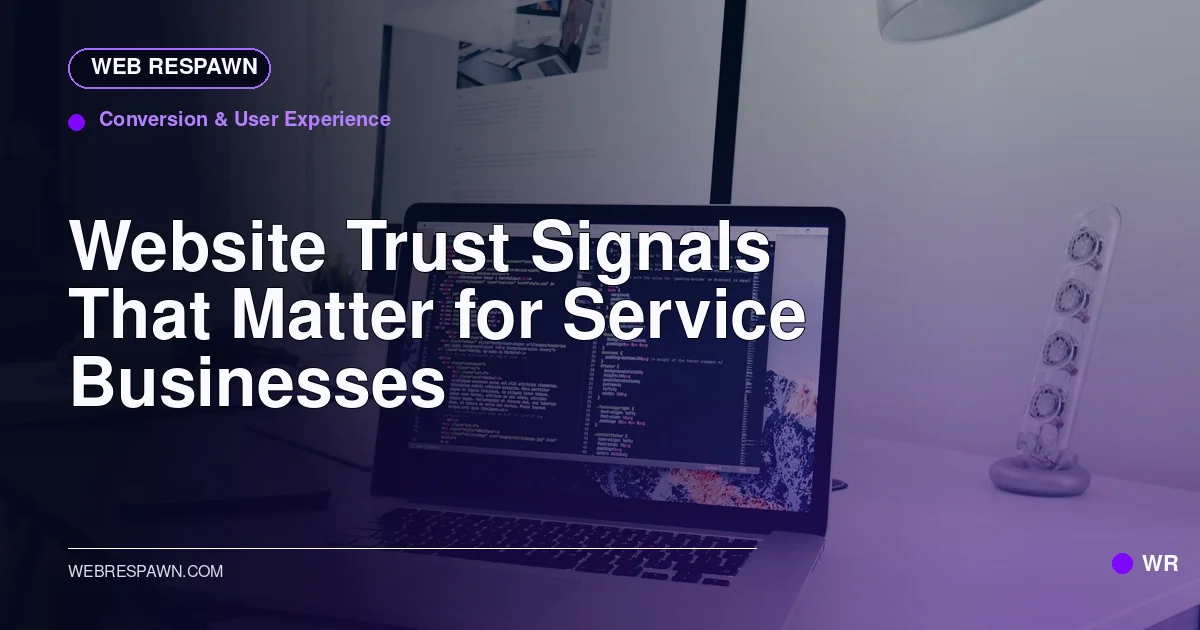 Web Respawn sharing image for /post/website-trust-signals-for-service-businesses