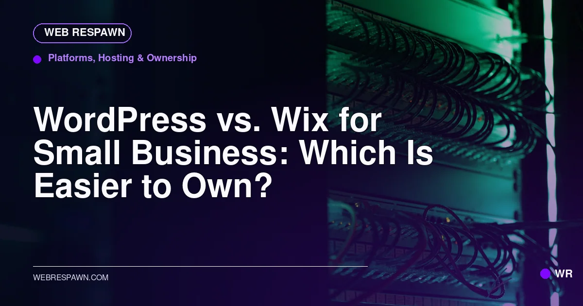 Web Respawn sharing image for /post/wordpress-vs-wix-for-small-business