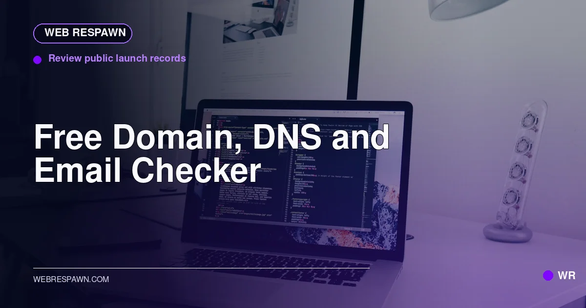 Web Respawn sharing image for /tools/domain-dns-email-checker