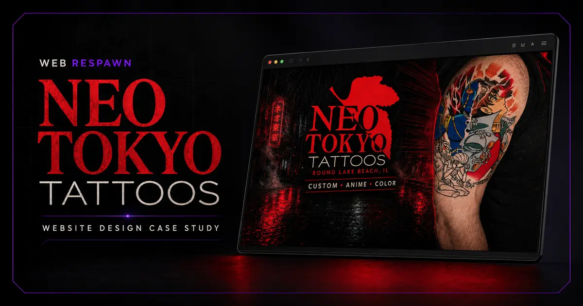 Web Respawn sharing image for /work/neo-tokyo-tattoos-website-design