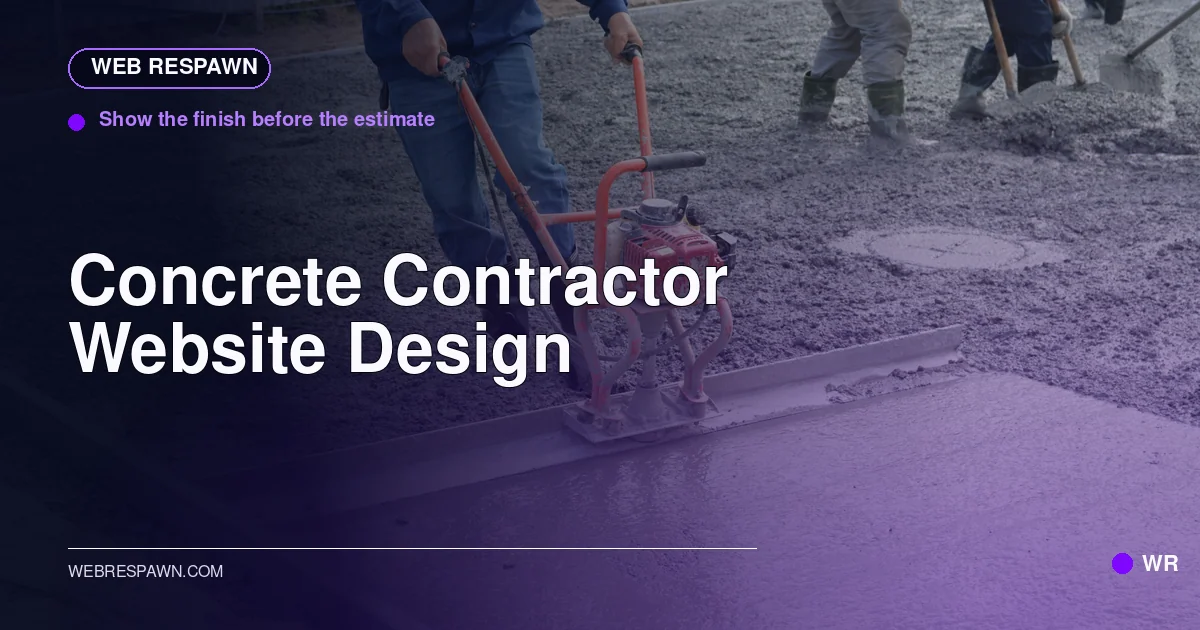 Web Respawn sharing image for /industries/concrete-contractor-website-design