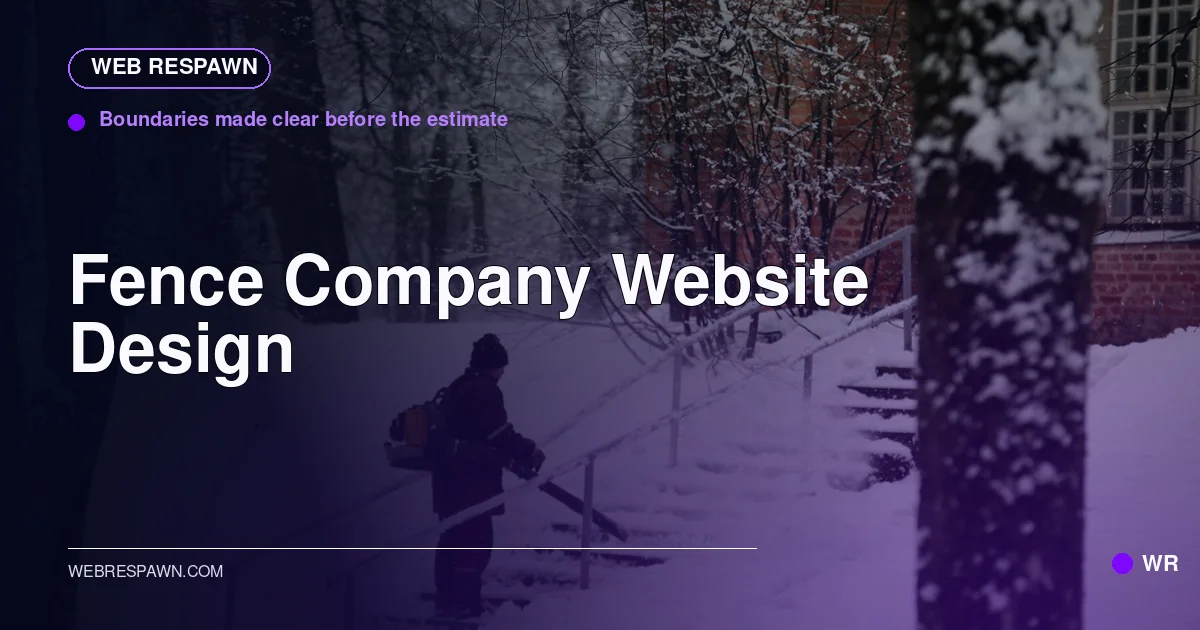 Web Respawn sharing image for /industries/fence-company-website-design