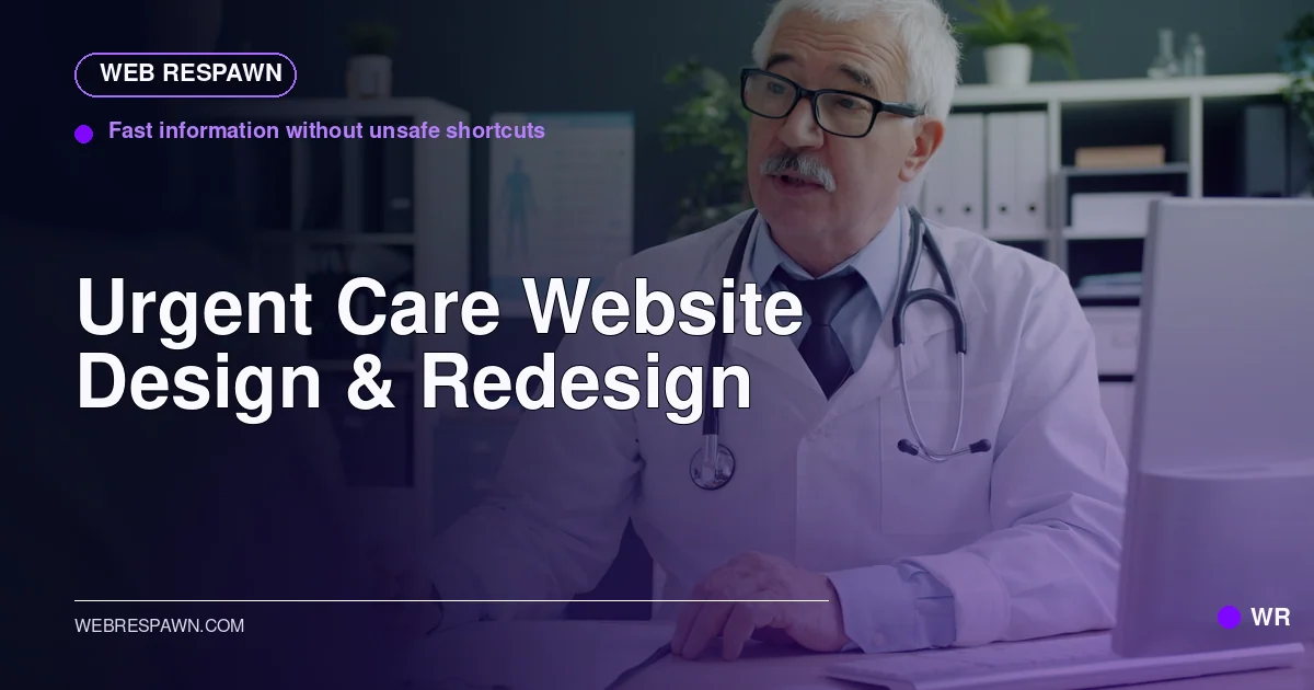 Web Respawn sharing image for /industries/urgent-care-website-design