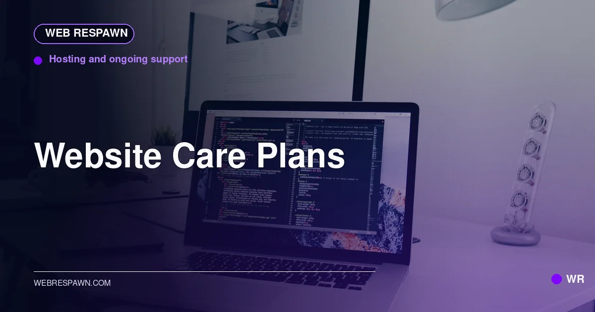 Web Respawn sharing image for /services/website-care-plans